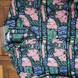 Thai Men's 100% Silk Shirt Sz L